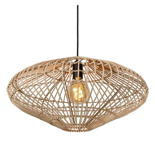 Lucide MAGALI - Pendant light - Ø 56 cm - 1xE27 - Natural - detail 3